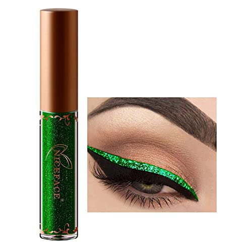 Allbesta Glitter Flüssig Eyeliner Lidschatten Metallic Farben Wasserfest Make-Up Shimmer Eye Liner Kosmetik Augen Make Up von Allbestaye