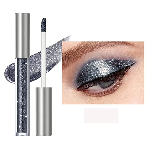 Allbestaye Glitter Flüssiger Lidschatten, Lang anhaltender glänzender, schimmernder flüssiger Lidschatten, Mehrfarbiger Shifter Wasserdichtes Metallic-Pigment-Make-up von Allbestaye