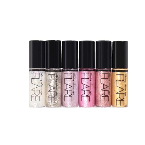 Allbestaye Diamant Glitter Eyeliner Flüssig Set Schimmer Metallic Eyeshadow Wasserdichte Makeup Kit 6 Farben Allbestaye Diamant Glitter Eyeliner Flüssig Set Schimmer Metallic Eyeshadow Wasserdichte Makeup Kit 6 Farben von Allbestaye