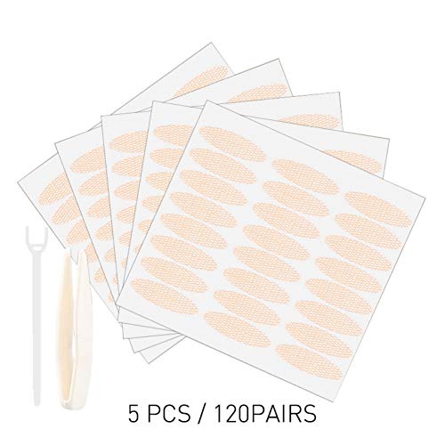 Allbestaye 5pcs Lace Augenlid Tape Aufkleber Augenlidlifting Unsichtbar 120Paar Schlupflid Tape Streifen Augenlider Stripes Augenlidklebeband von Allbestaye