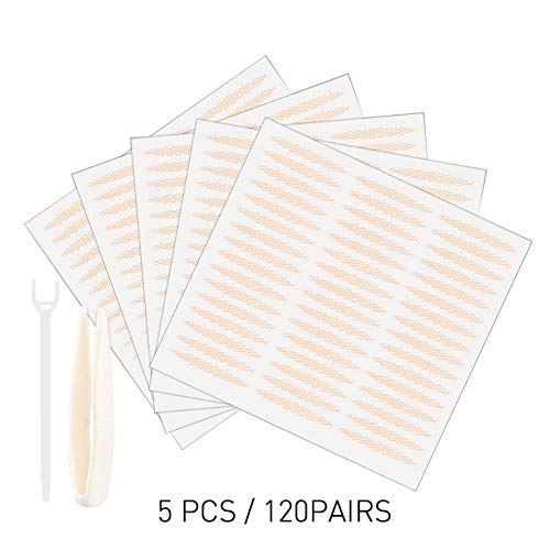 Allbestaye 5pcs Lace Augenlid Tape Aufkleber Augenlidlifting Unsichtbar 120Paar Schlupflid Tape Streifen Augenlider Stripes Augenlidklebeband von Allbestaye
