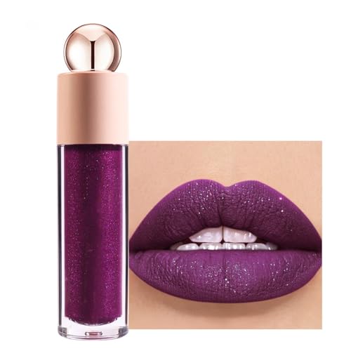 Allbestaye 8 Farben FlüSsiger Glitzer-Lippenstift, Glitzernder Lipgloss, Schimmernder, Matter Lippenstift, Wasserfester, Langlebiger, Glitzer-Make-Up-Lippenstift, Geschenk FüR Frauen von Allbestaye