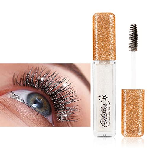 Allbestaye Bunt Mascara, Glitter Wimperntusche, Augen Make-up Extra Long Lash Verlängerung & Volumen Eyelash Mascara Wasserdicht Langlebig Natürlich Grün Schwarz Blau Weiß Mascara (White) von Allbestaye