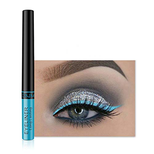 Allbestaye Bunt Matte Farbe Eyeliner Liquid Wasserfest Blau Lila Grün Weiß Braun Make-up Eye Liner von Allbestaye