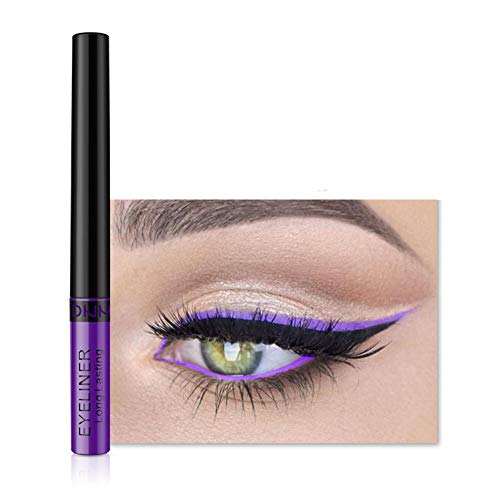 Allbestaye Bunt Matte Farbe Eyeliner Liquid Wasserfest Blau Lila Grün Weiß Braun Make-up Eye Liner von Allbestaye