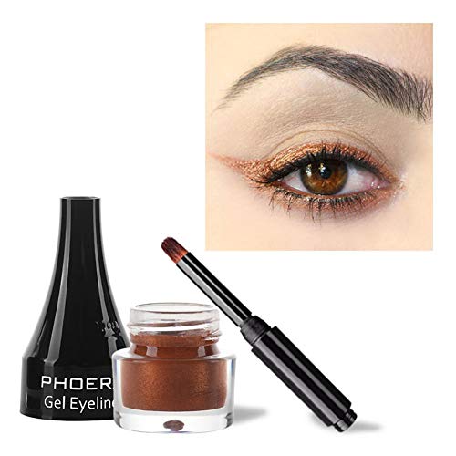 Allbestaye Farbe Eyeliner Gel Liner Bunt Matte Wasserfest Blau Lila Grün Weiß Braun Gold Eye Make-up von Allbestaye