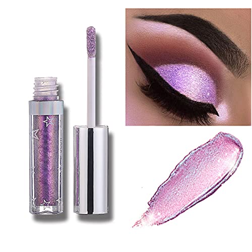 Allbestaye Glitter Flüssiger Lidschatten – 12 Farben Lang anhaltender Wasserfester Metallic Shining Shimmer Lidschatten – Mädchen Silber Flüssiger Lidschatten für Party Festival Makeup Beauty von Allbestaye