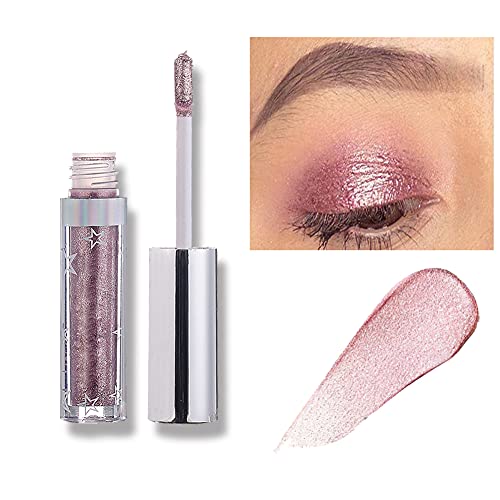 Allbestaye Glitter Flüssiger Lidschatten – 12 Farben Lang anhaltender Wasserfester Metallic Shining Shimmer Lidschatten – Mädchen Silber Flüssiger Lidschatten für Party Festival Makeup Beauty von Allbestaye