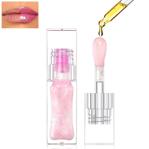 Color Changing Lip Oil, Magischer Temperatur Farbwechsel Lipgloss, Transparent Glänzend Lippenöl, Nicht Klebrig Langanhaltend Jelly Flüssigkeit Lippenstift von Allbestaye