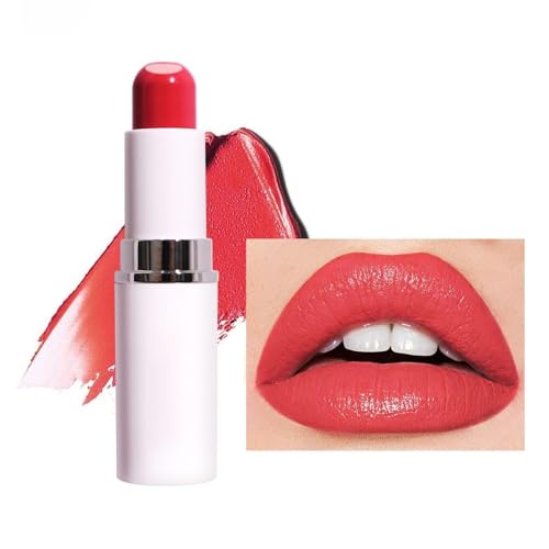 Getönter Lippenbalsam und aufbaubare Lippenfarbe, 2-in-1-Lippenstift mit Lippenbalsam für trockene, rissige und rissige Lippen, färbender Feuchtigkeitslippenstift für Mädchen und Frauen von Allbestaye