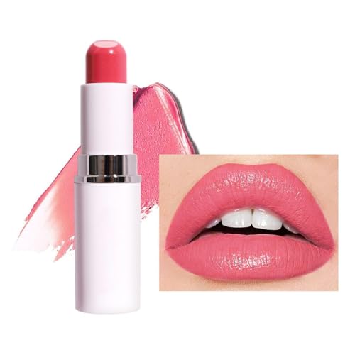 Getönter Lippenbalsam und aufbaubare Lippenfarbe, 2-in-1-Lippenstift mit Lippenbalsam für trockene, rissige und rissige Lippen, färbender Feuchtigkeitslippenstift für Mädchen und Frauen von Allbestaye