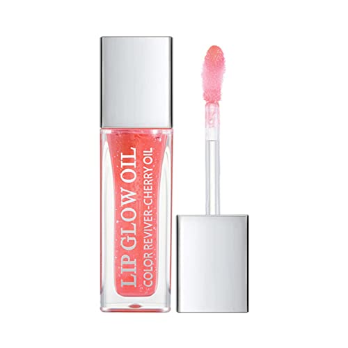 Lip Glow Oil - Hydrating Lip Plumping Glow Oil, Lippenöl, Long Lasting Lip Gloss Tint, Moisturizing Transparent Lip Stain, Reduziert Feine Linien, Hochglanz, Beruhigt Trockene Lippen von Allbestaye