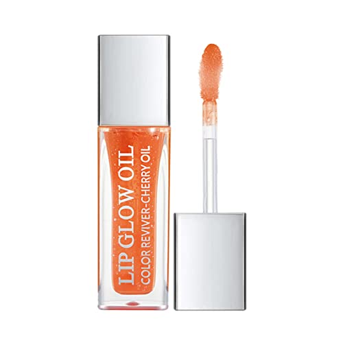 Lip Glow Oil - Hydrating Lip Plumping Glow Oil, Lippenöl, Long Lasting Lip Gloss Tint, Moisturizing Transparent Lip Stain, Reduziert Feine Linien, Hochglanz, Beruhigt Trockene Lippen von Allbestaye