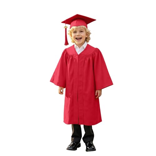 Allbestop Abschlusskleid Kinder Graduation Robe Und Abschluss Hut Cap Gown Akademischer Talar Mit Set Hut​ Master Jungs 4-5 Jahre von Allbestop