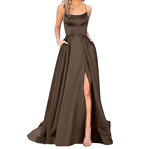Allbestop Damen Long Dress Kleid Mit Schlitz Falte Abendkleider Abendkleid Elegant Lang Schulterfrei Lange Ballkleider Kleid Lang Elegant Abschlussball Kleider Für Hochzeit M von Allbestop