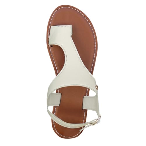 Allbestop Damen Sandalen Elegant Bequeme Sommerschuhe Festliche Schuhe Sommer Für Flach Mit Strass Boho Strand Outwear 36 von Allbestop