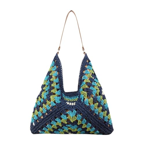 Allbestop Häkeltasche, Große Gehäkelte Beach Bag Mit Mesh-Design Damen-Strick Häkeltasche Handtasche Sommer Hobo Bag Damen Boho-Damen-Schultertasche Für Urlaub Und Alltag von Allbestop