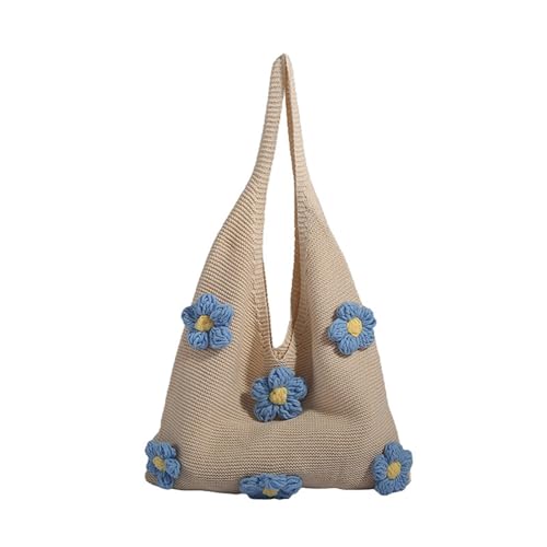 Allbestop Häkeltasche Für Damen, Häkeltasche Für Den Sommer Umhängetasche Netz-Stricktasche Sommer Handtasche Beach Bag Netz Urlaub Reisen Strand Große Taschen Damen Damen-Shopper von Allbestop