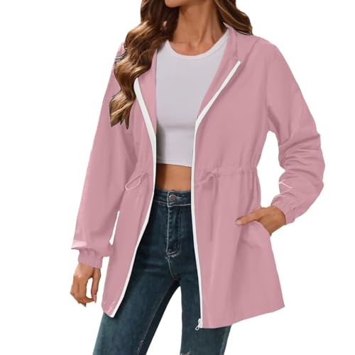 Allbestop Jacken Damen Steppjacke Gefüttert Kunstfell Wintermantel Slim Fit Strickjacken Mantel Oversize Mode Winterjacke Mit Tasche Coat Kapuze Durchgehendem Reißverschluss Trenchcoat von Allbestop