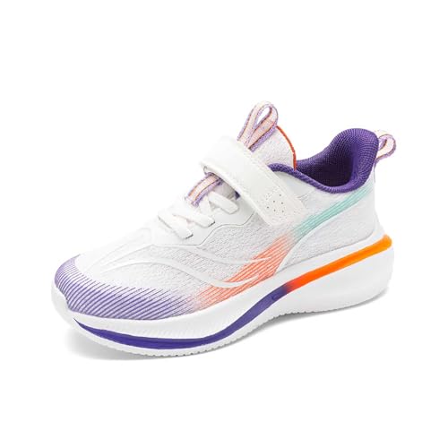 Allbestop Kinder Sportschuhe Jungen Turnschuhe Mädchen Helle Sohle Atmungsaktiv Mesh Hallenschuhe Sneaker & Sportschuhe FüR Jungen Kinderschuhe Mesh Straßenlaufschuhe Mädchen Leichte Schuhe Leder 34 von Allbestop