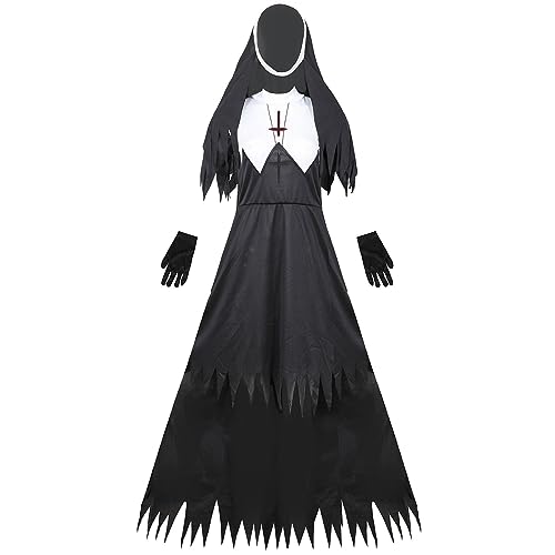Allbestop Krankenschwester KostüM Halloween Halloween KostüM Damen XXL Zombie Nonne KostüM Halloween Frauen KostüM Halloween KostüM Damen Curvy Halloween Blutiges Kleid Halloween Costumes for Women von Allbestop