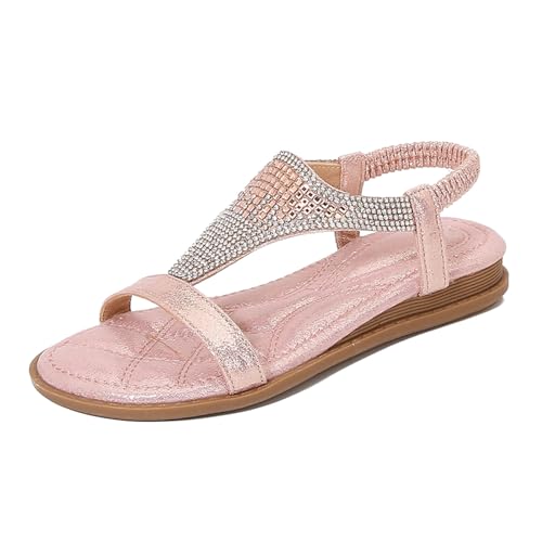 Allbestop Mädchen Kinder Sandalen Hausschuhe Junge Blumen Flach Sommerschuhe Sandaletten Kindersandalen Für Jungen Und Mädchen Glitzer Sandalen Wasserschuhe Kinder Offene Zehen Klettverschluss 30.5 von Allbestop