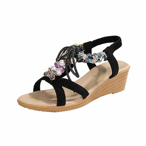 Allbestop Sandalen Breite Für Damen Boho Sommerschuhe Gummiband Slingback Mädchen Strandschuhe Strandschuhe Sommersandalen Elegant Flach Schuhe Elegant Mit Strass Schuhe Sandaletten Damen 40 Allbestop Sandalen Breite Für Damen Boho Sommerschuhe Gummiband Slingback Mädchen Strandschuhe Strandschuhe Sommersandalen Elegant Flach Schuhe Elegant Mit Strass Schuhe Sandaletten Damen 40 von Allbestop