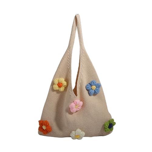 Allbestop Schultertasche, AchselhöHlen Hobo Tasche Damen-Strick Häkeltasche Handtasche Für Reisen Arbeit Schule Sling Bag Damen Shopper Tasche Damen FrüHling Sommer Und Alltag von Allbestop