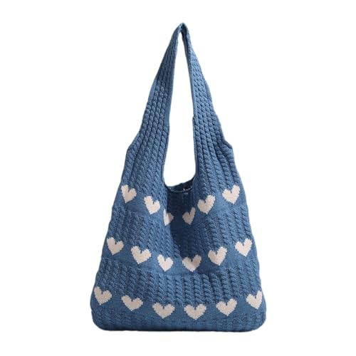 Allbestop Sommer Strandtasche Damen, Gestrickte Handtaschen Damen-Strick Häkeltasche Damen Gehäkelt Umhängetasche Bags For Women Gehäkelte Tasche Große Geldbörsen von Allbestop