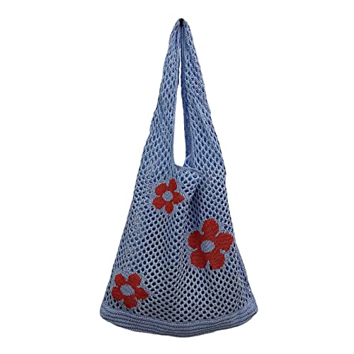 Allbestop Strandtasche Damen Sommer Boho, Umhängetasche Häkeltaschen Damen Umhängetasche Häkeltasche Mesh Gehäkelt Handtasche Big Bag Lässige Reisetaschen Damen-Shopper von Allbestop