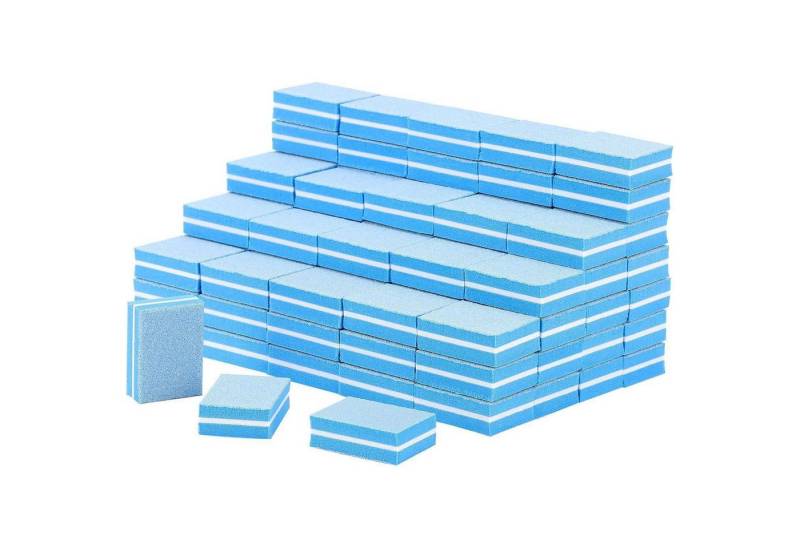 Allbests Polierblock Mini-Nagelpolierblöcke 100 Stück 180/100 Blau waschbar Nagelpflege von Allbests