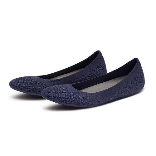 Allbirds Damen Tree Breezers Knit Ballerinas Slip-On Everyday Round Toe Schuhe Maschinenwaschbar Hergestellt aus natürlichen Materialien, Hazy Indigo (Hazy Indigo-Sohle), 40.5 EU von Allbirds