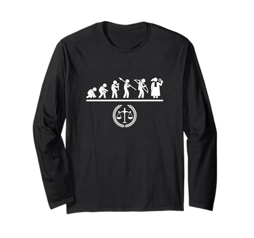 Attorney Evolution Women Lustiger Anwalt Langarmshirt von Allegedly Gifts For Law Students And Lawyer