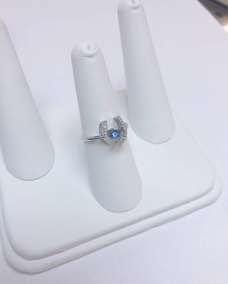 Custom 14K Damen Tanzanit Diamant Hufeisen Ring Custom 14K Damen Tanzanit Diamant Hufeisen Ring von AlleghenyDiamondMine