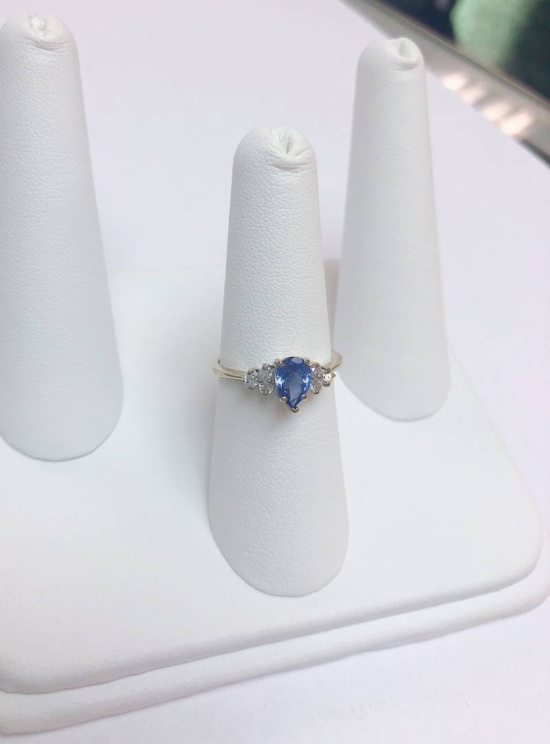 Custom - 14K Damen Tanzanit & Diamant Ring von AlleghenyDiamondMine