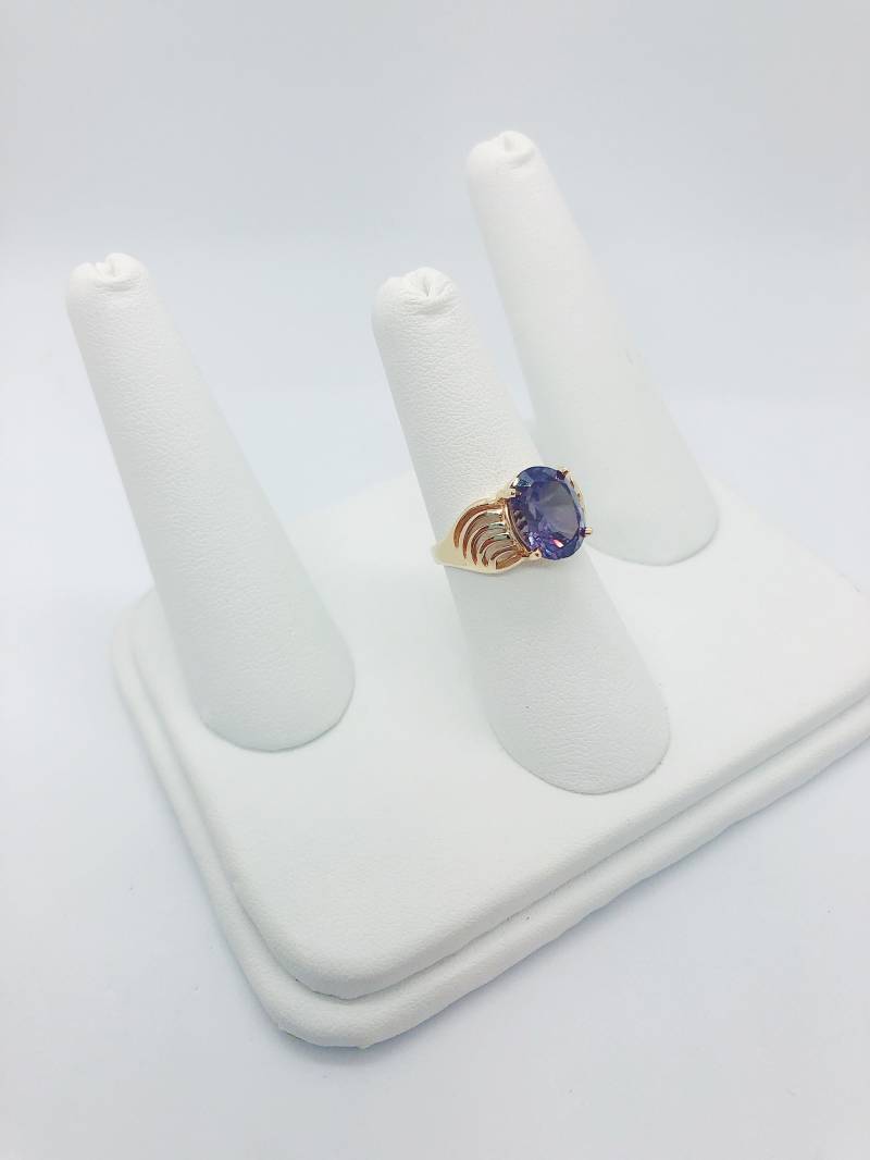 Custom - 14K Filigraner Amethyst Oval Ring von AlleghenyDiamondMine