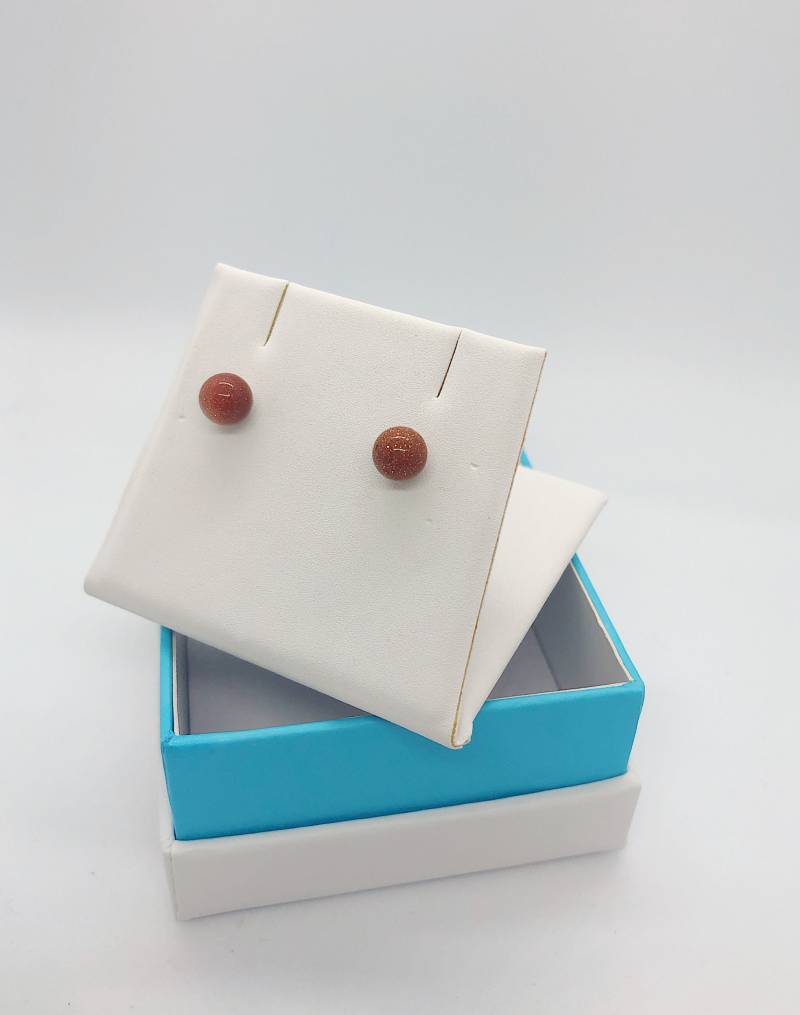 Custom 14Kt-Wg Goldstein Edelstein Ohrstecker von AlleghenyDiamondMine