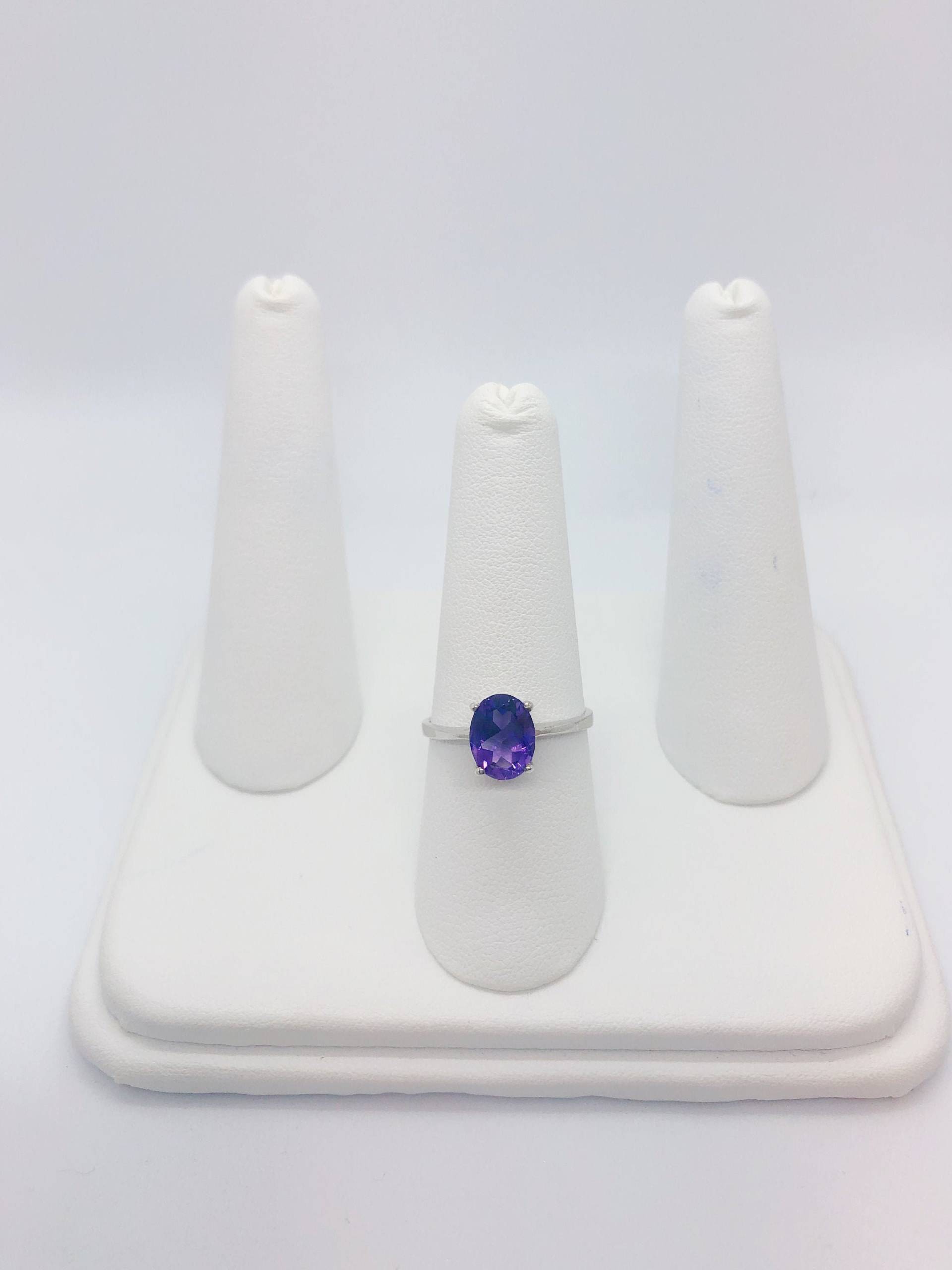 Custom Amethyst Oval Ring Aus 925 Sterling Silber von AlleghenyDiamondMine