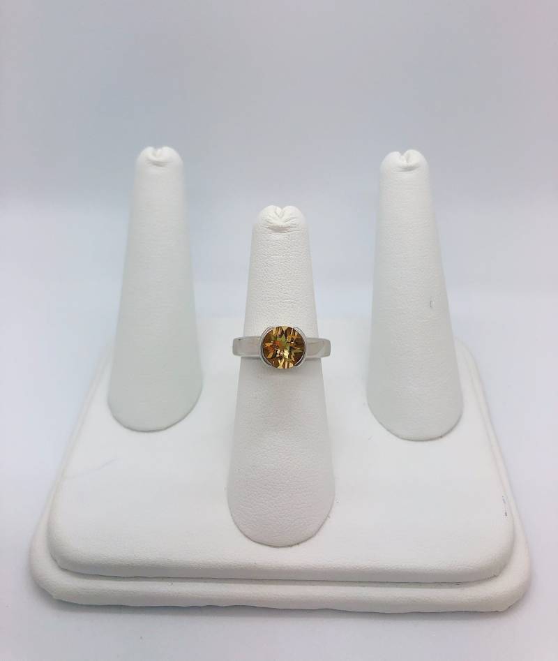 Custom - Citrin Solitare Fashion Ring Mit 925 Sterling Silber von AlleghenyDiamondMine