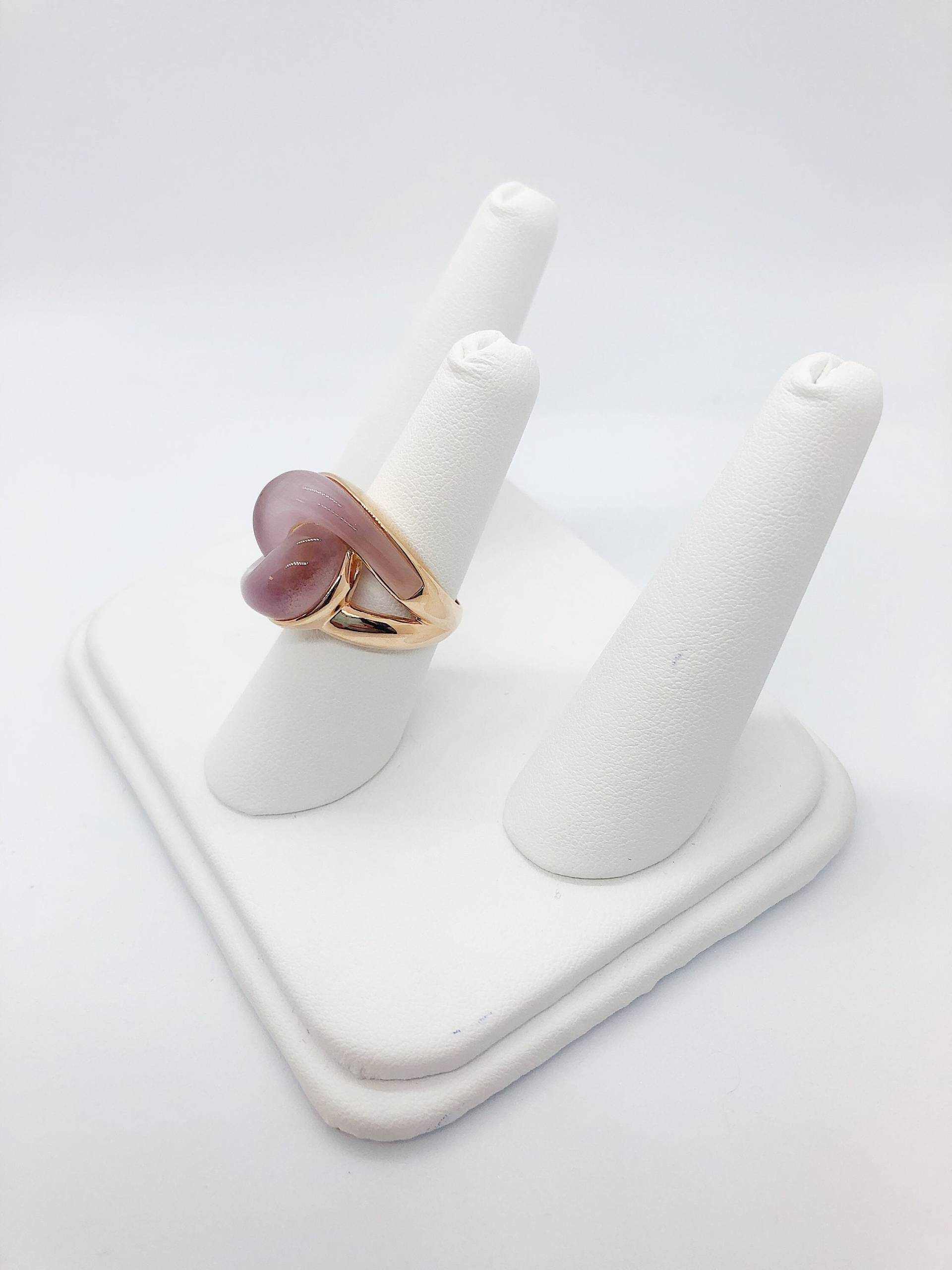 Custom Lila & Pink Rhodium Crossover Statement Ring von AlleghenyDiamondMine