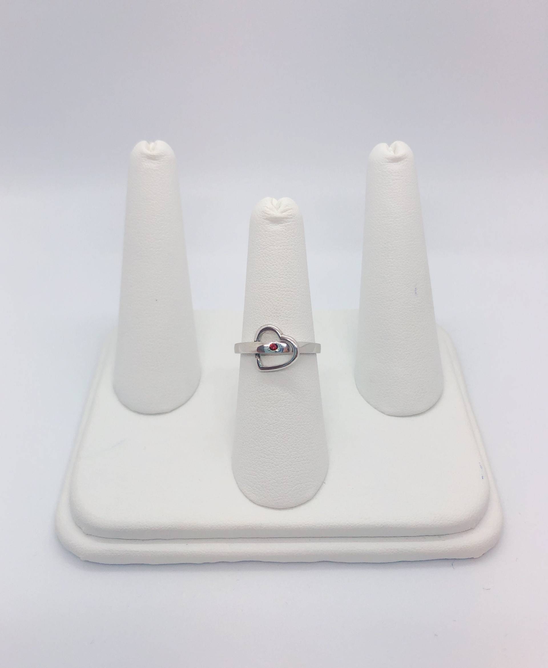 Custom Rubin Herzschlag Stapelring, in 925 Sterling Silber von AlleghenyDiamondMine