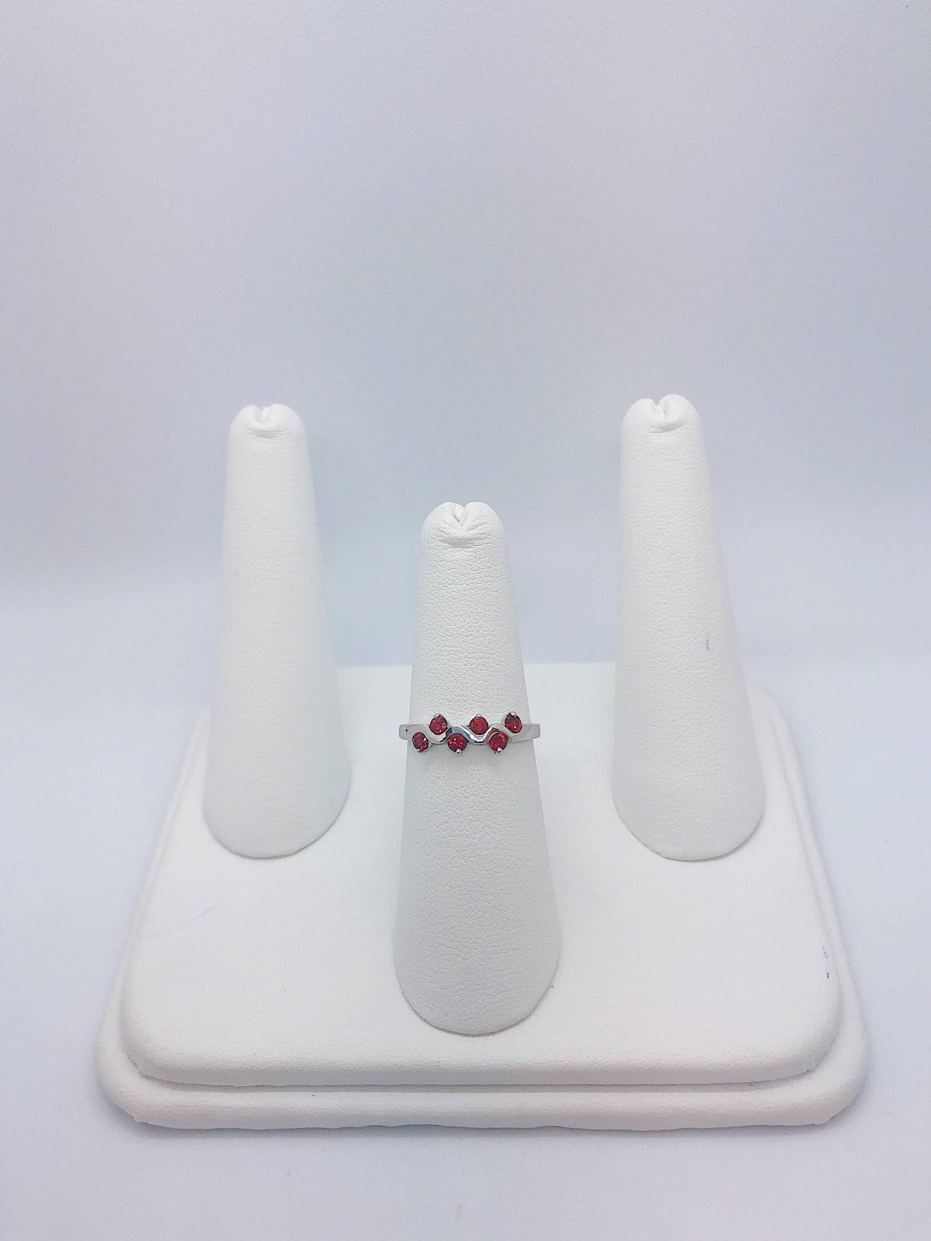 Custom - Silber 6 Rubin Edelstein Stapelring von AlleghenyDiamondMine