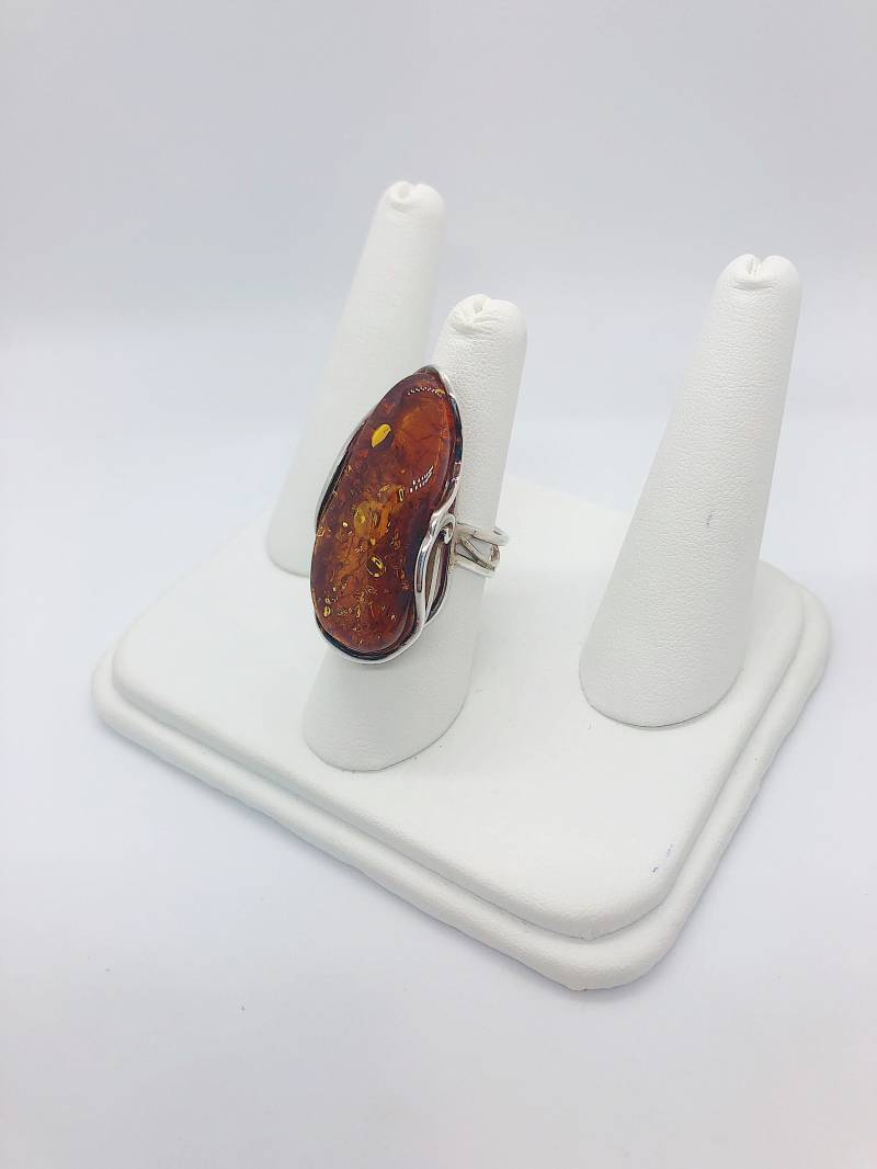 Großer Damen Bernstein Edelstein Statement Ring von AlleghenyDiamondMine