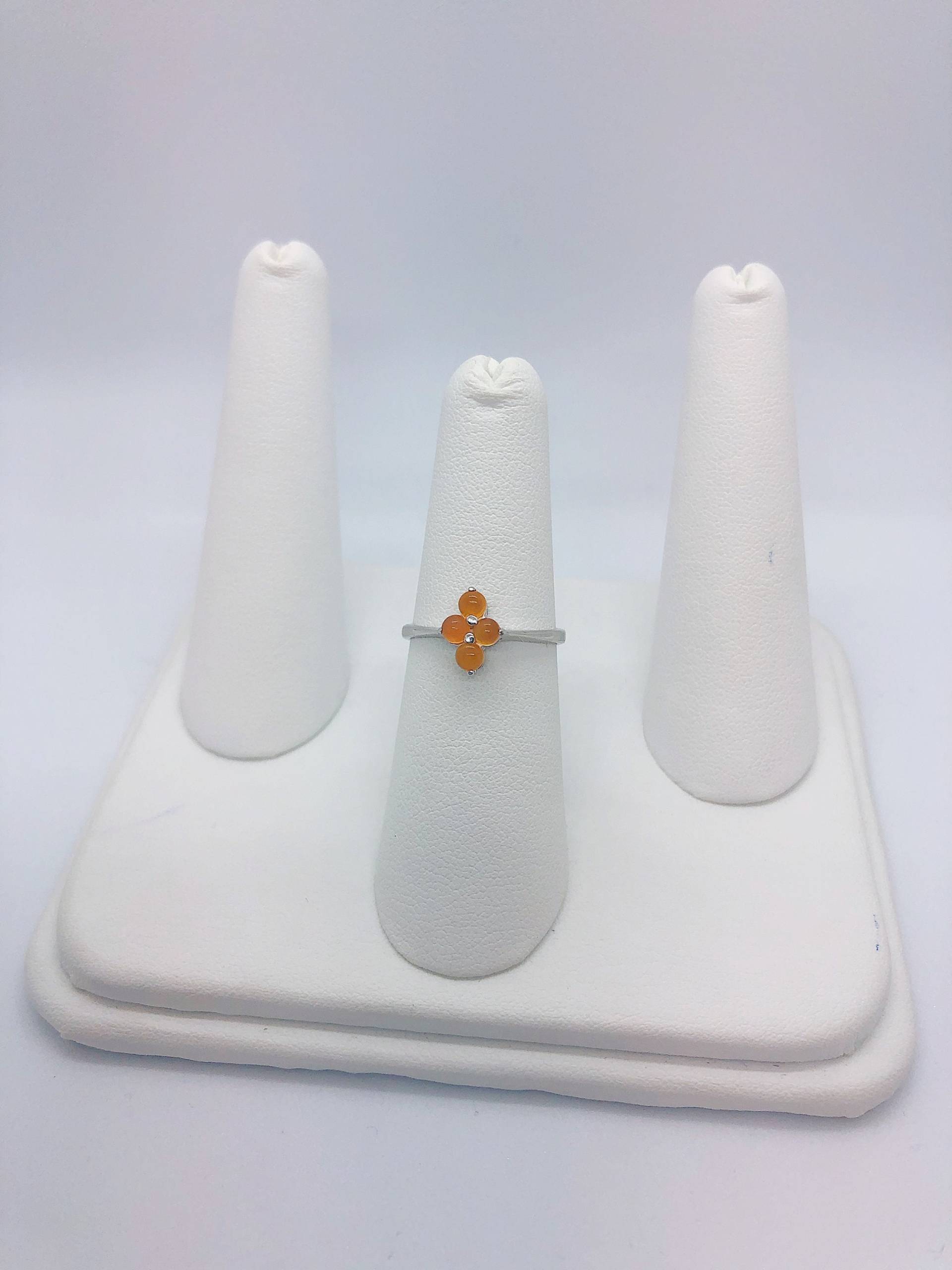 Handarbeit Damen 925 Sterling Silber Und Karneol Cluster Ring von AlleghenyDiamondMine