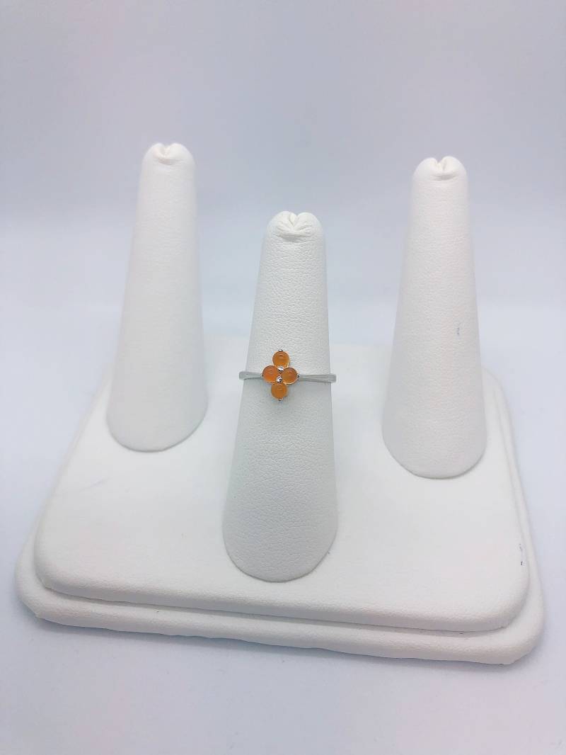 Handarbeit Damen 925 Sterling Silber Und Karneol Cluster Ring von AlleghenyDiamondMine