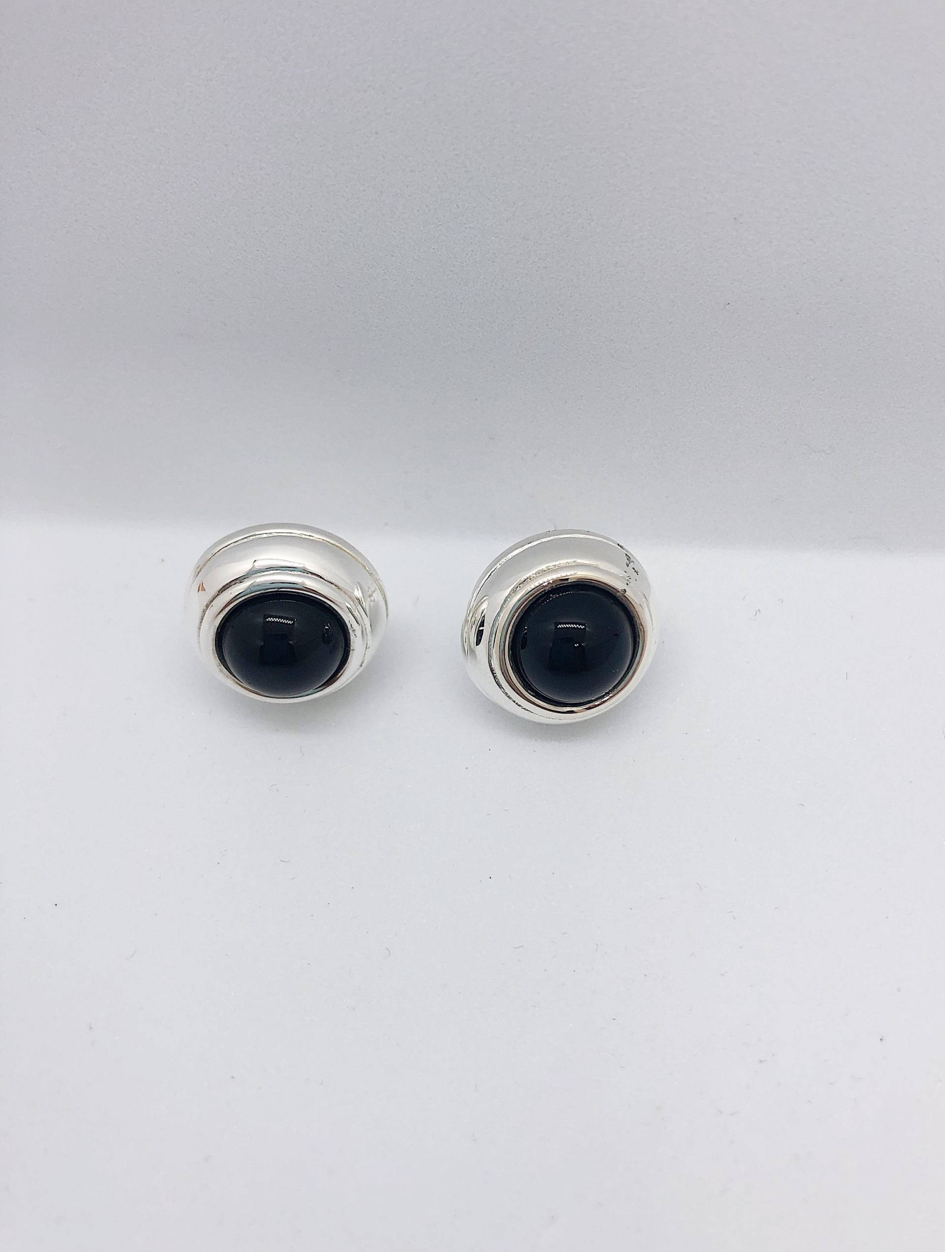 Onyx Und Sterling Silber Stud Ohrringe von AlleghenyDiamondMine