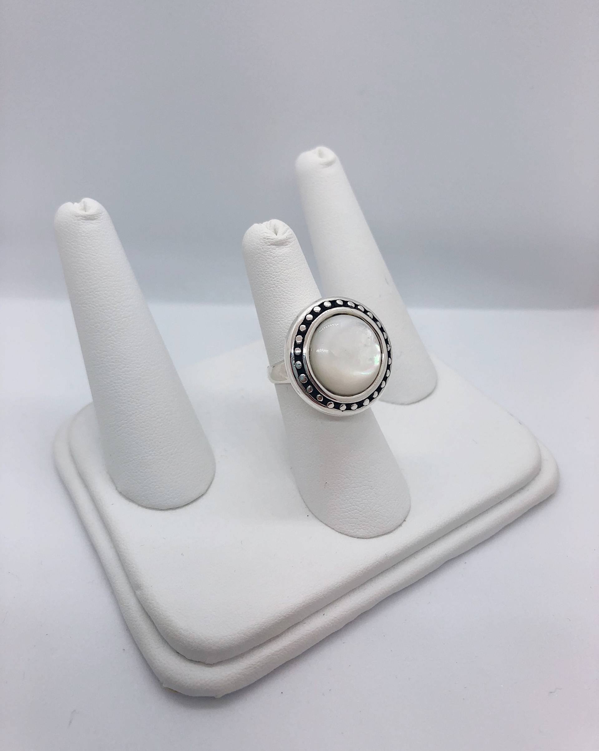 Perlmutt Und Sterling Silber Ring von AlleghenyDiamondMine