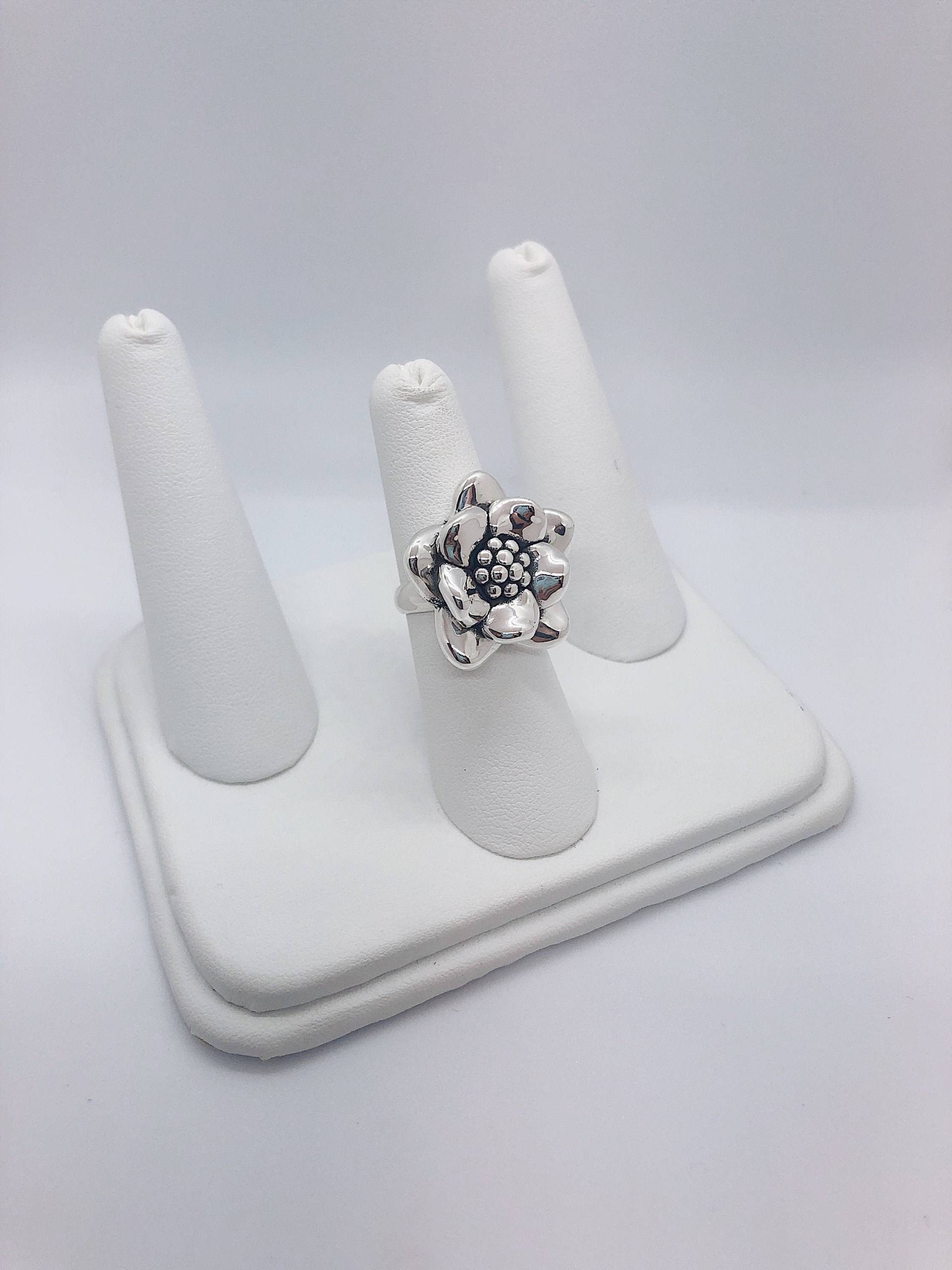 sterling Silber Blumen Ring von AlleghenyDiamondMine