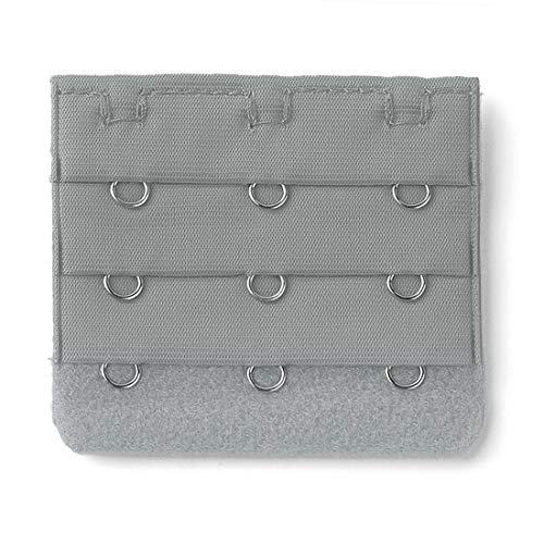 Damen 3 Haken 3 Zeile Unterwäsche Bra Gurt Extension Grau von uxcell