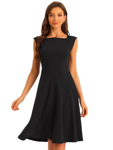 Allegra K Damen Ärmelloses Etuikleid Elegante Lehrer Business Bürokleider mit Quadratischem Ausschnitt Schwarz XS Allegra K Damen Ärmelloses Etuikleid Elegante Lehrer Business Bürokleider mit Quadratischem Ausschnitt Schwarz XS von Allegra K
